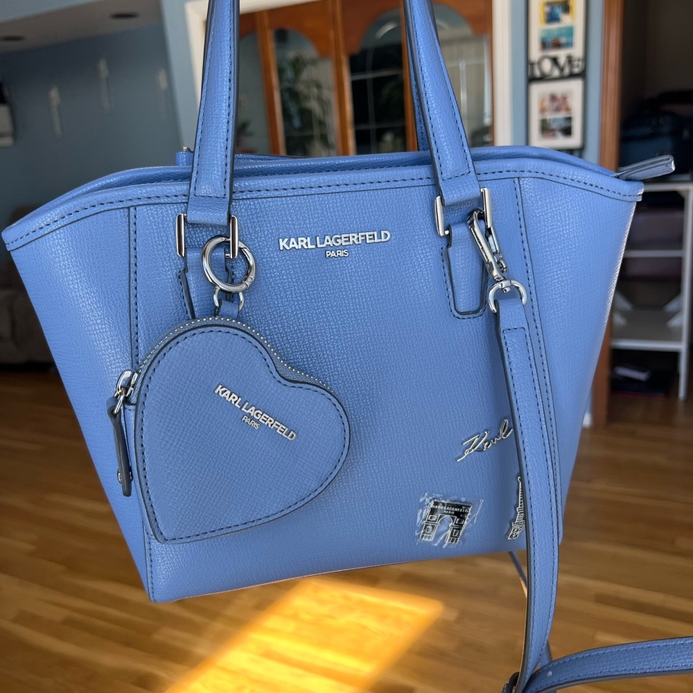 Karl Lagerfeld Blue Tote Bag New No Tag